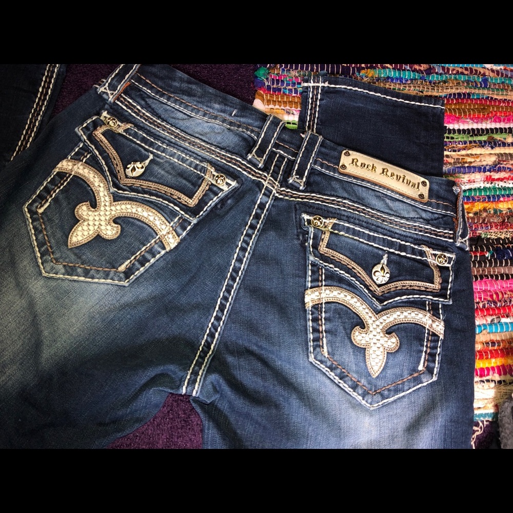 Saralyn Rock Revival Jeans, Easy Skinny